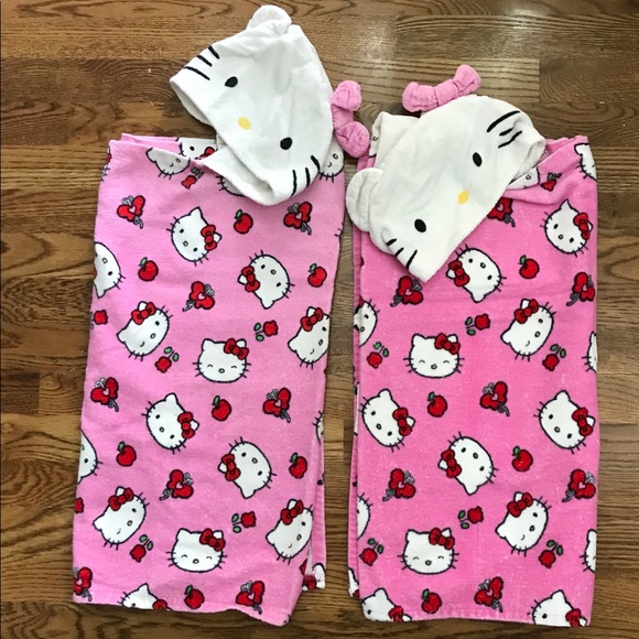 hello kitty hooded towel